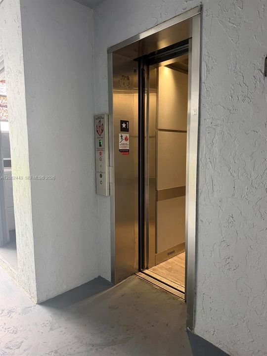 Building elevator.