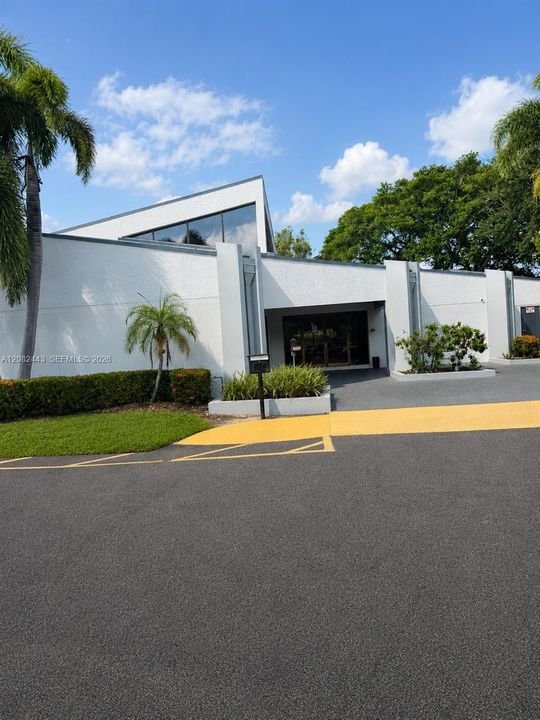 Clubhouse exterior.