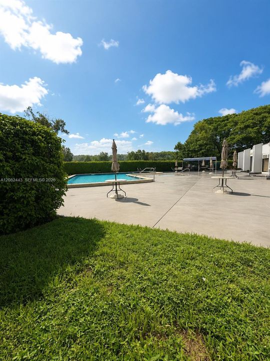 Community swimming pool.