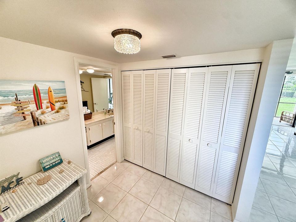Entry closet storage