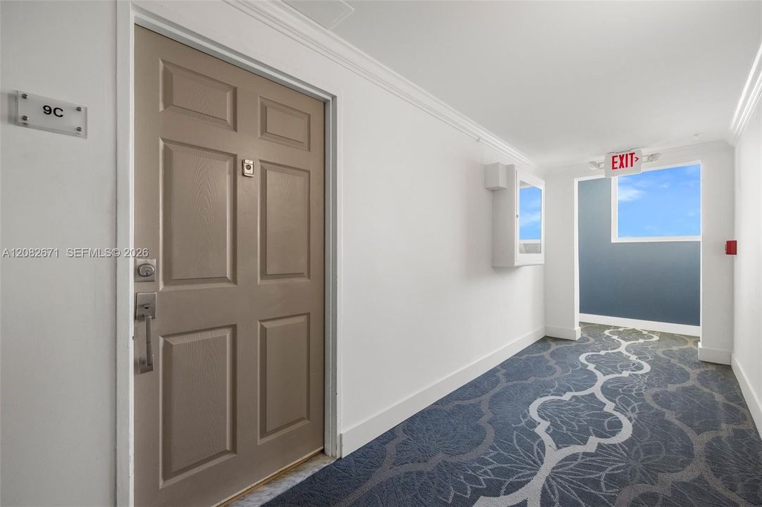 Private entry to Residence 9C.