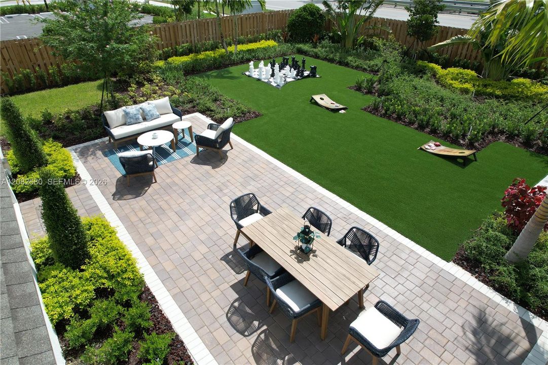 Staged Back Yard