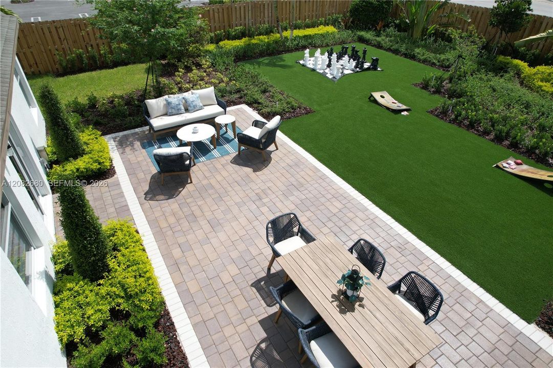 Staged Back Yard