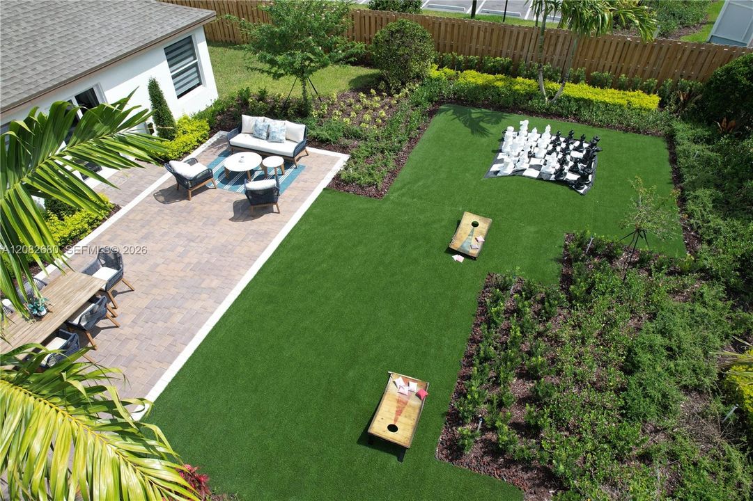 Staged Back Yard