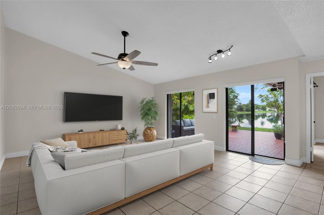 virtually staged living area