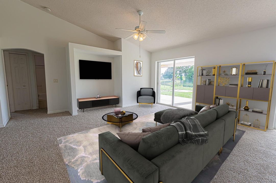 virtually staged - family rm