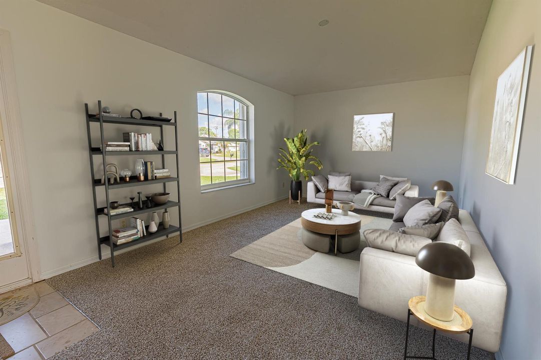 virtually staged - living