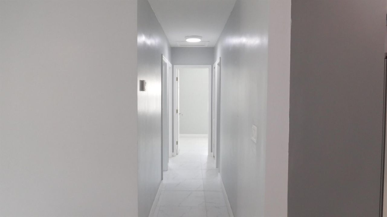 To the 3 bedrooms