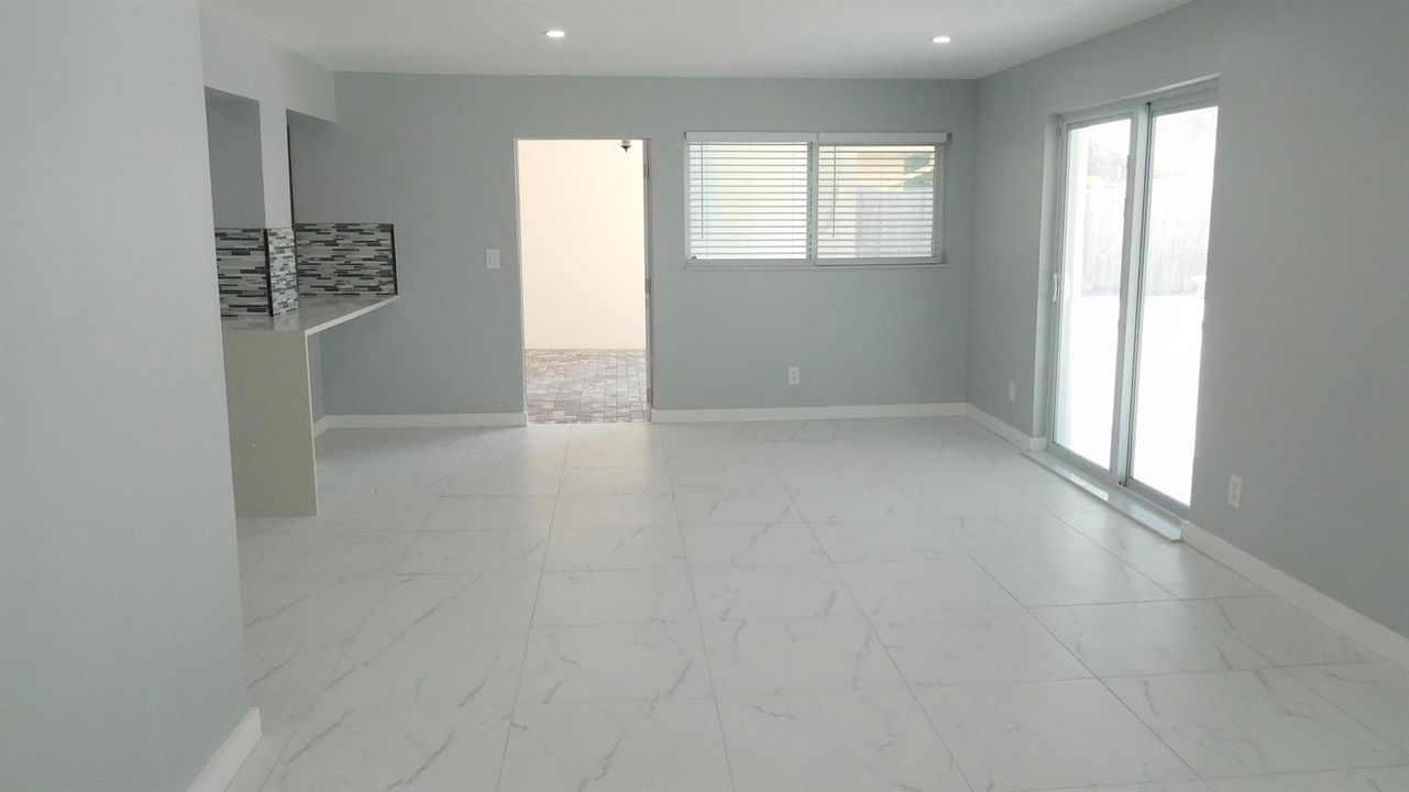 To covered patio