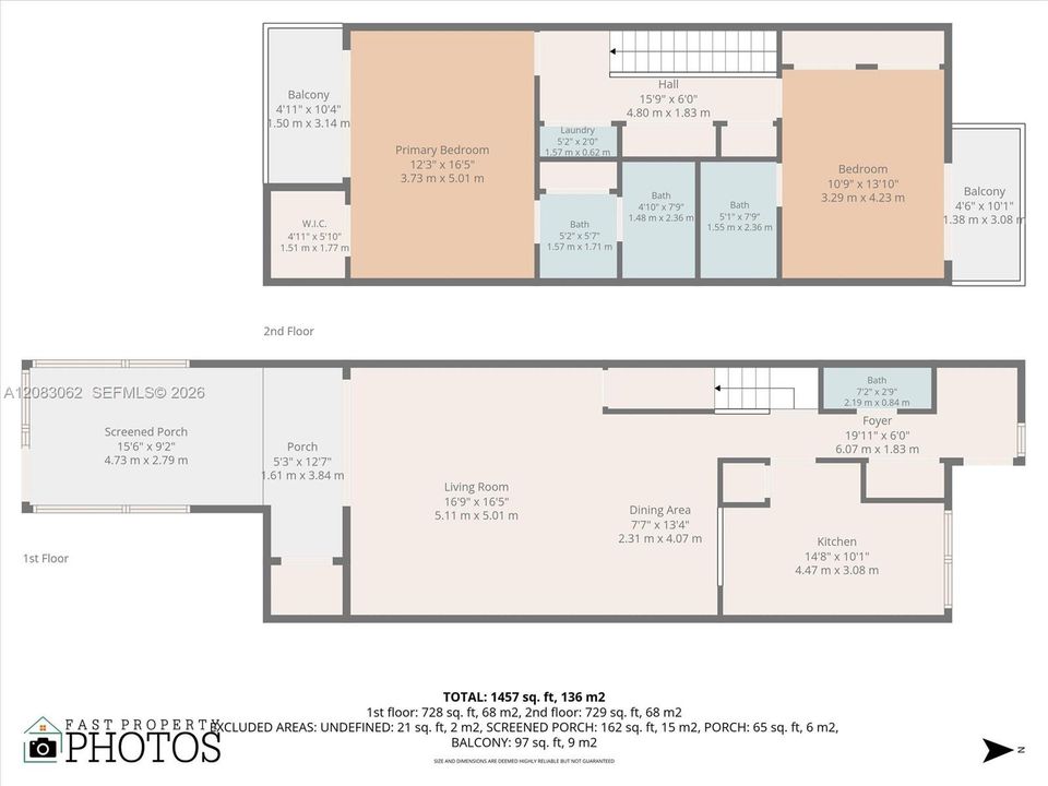 For Sale: $429,900 (2 beds, 2 baths, 1392 Square Feet)