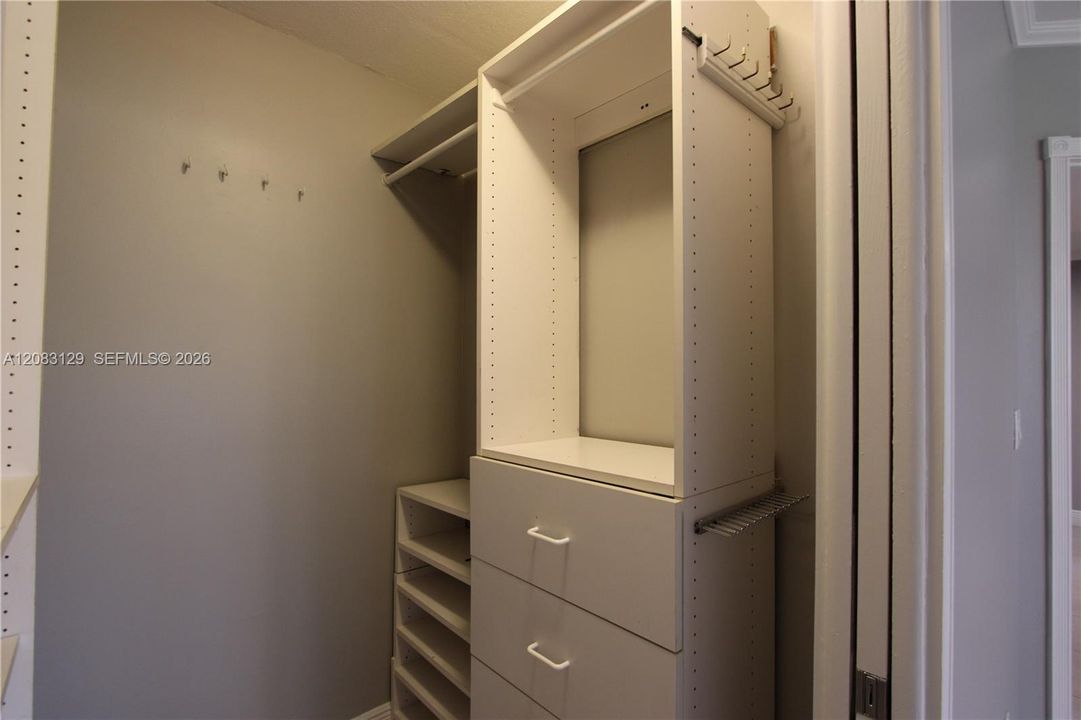 Master walk in closet
