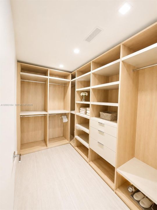 Master walk in closet