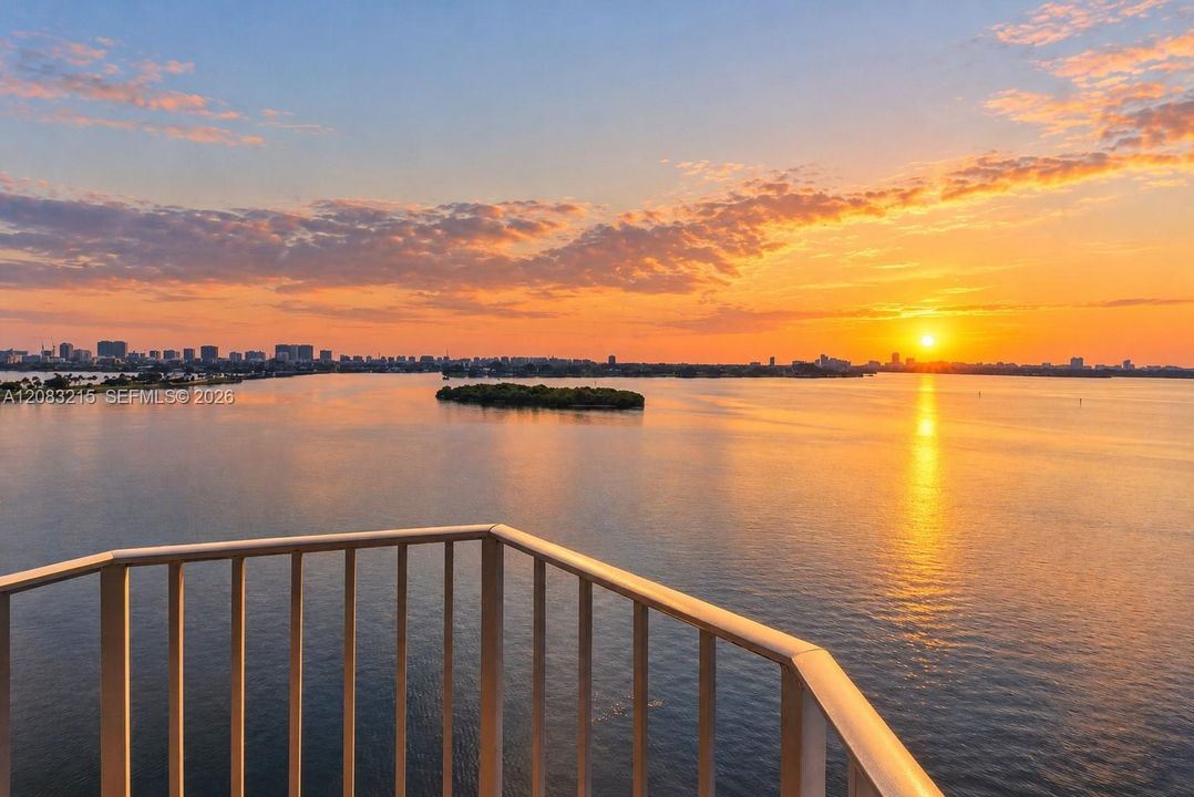 sunrise from balcony