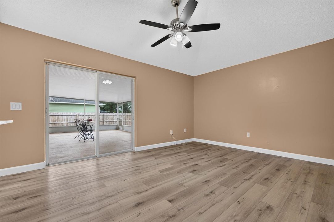 The Family Room Also Offers Patio Access