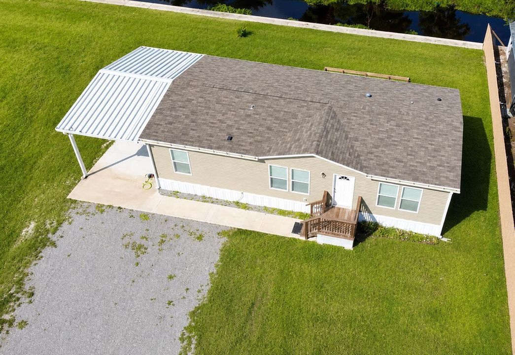 Aerial View of a Manufactured Home