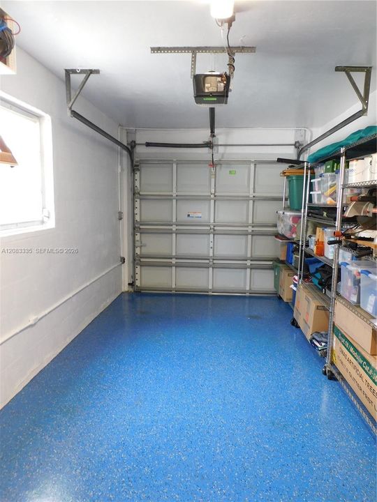 Epoxy garage flooring.