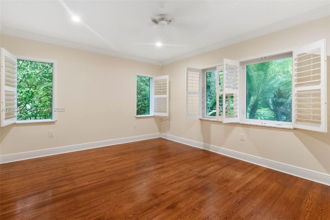 2nd Bedroom with Corner Garden Views