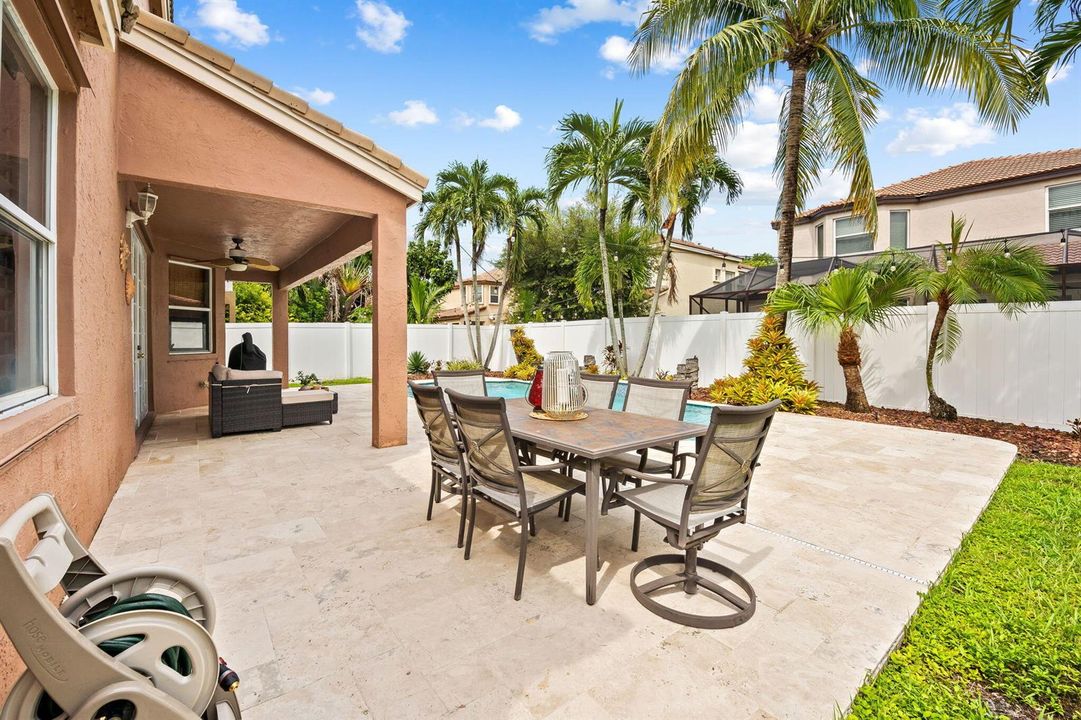 Travertine deck