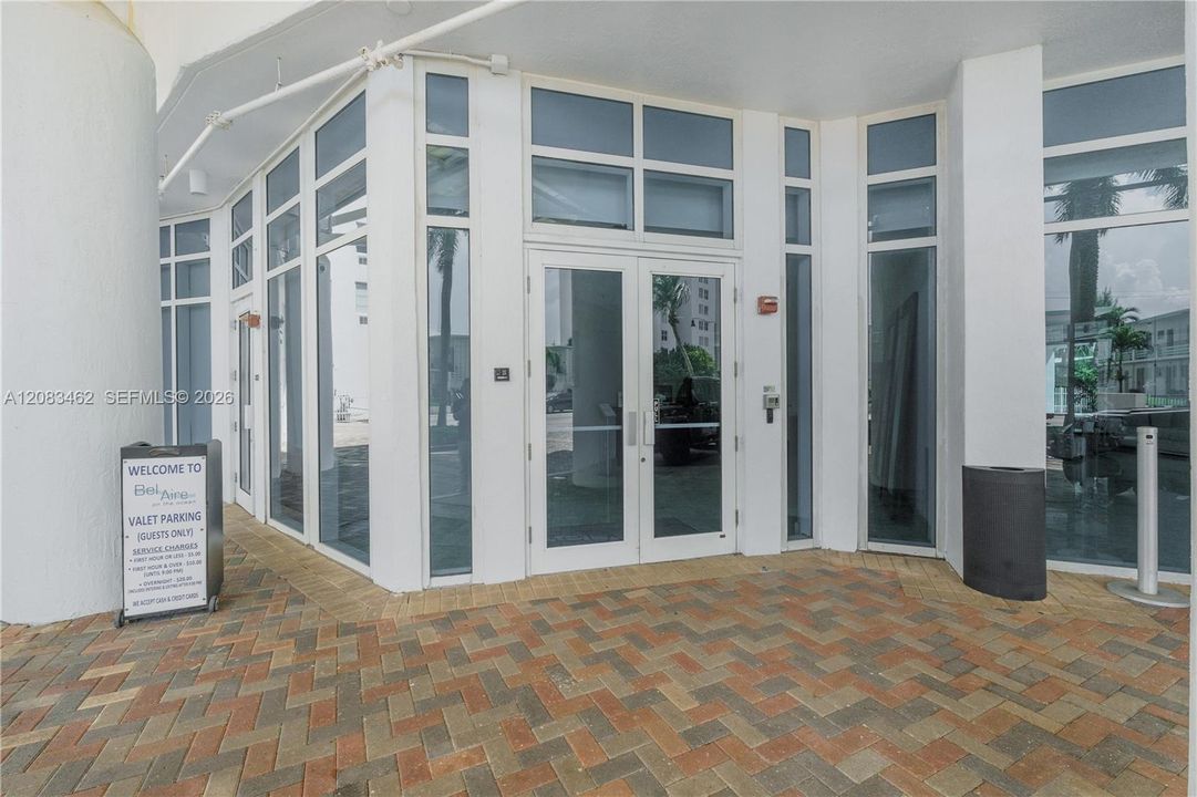 entry from valet parking , 24 hour attended lobby