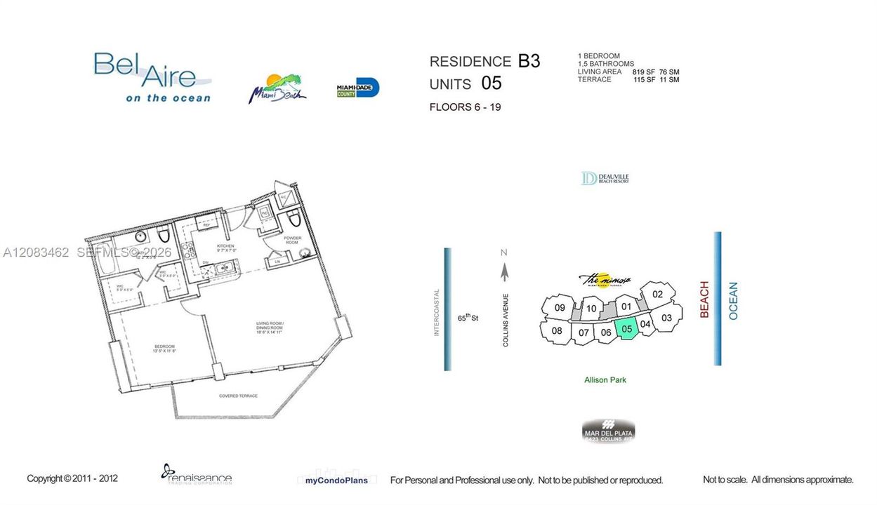 En Venta: $800,000 (1 camas, 1 baños, 819 Pies cuadrados)