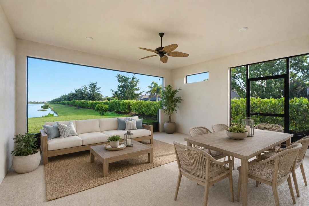 virtually staged lanai