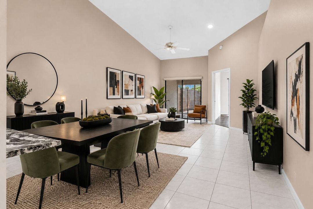 Virtually Staged Living and Dining - 111