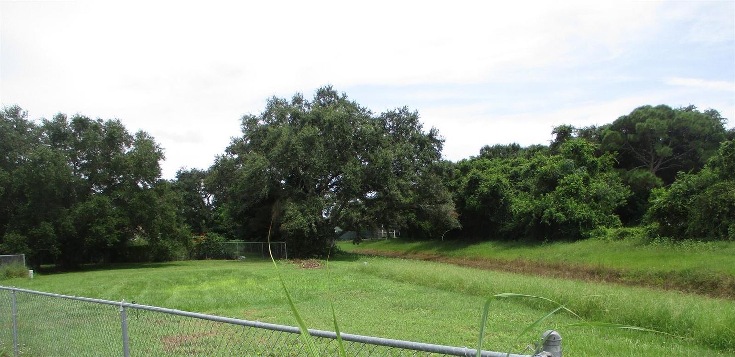 Yard beyond fence