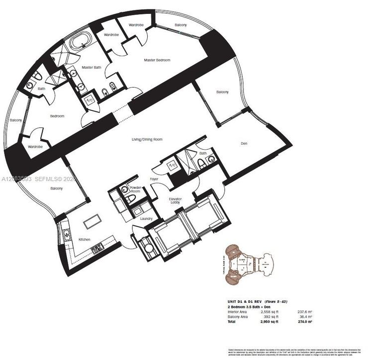 For Sale: $2,395,000 (2 beds, 3 baths, 2558 Square Feet)