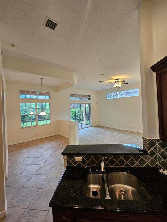 FAMILY ROOM VIEW FROM KITCHEN