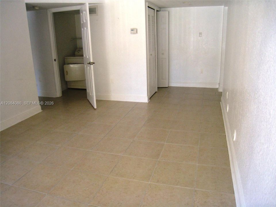 View of the living space and small entrance foyer