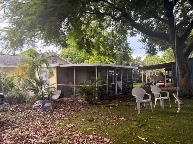 side of patio