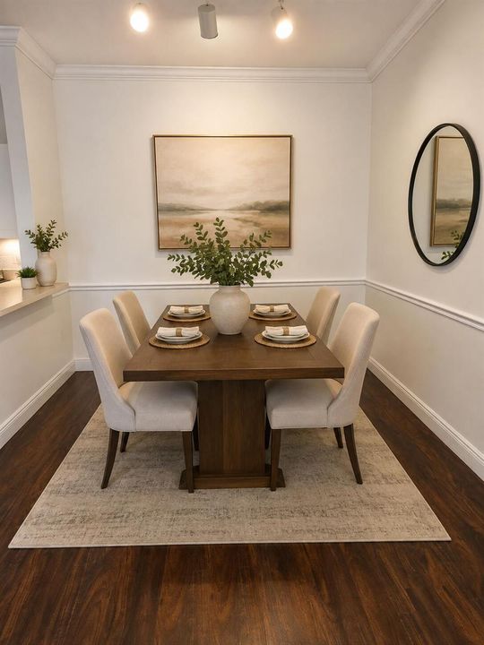 Warm Neutral Dining Room Elegance