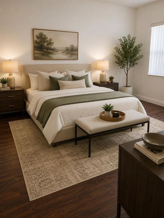 Warm Minimalist Bedroom Retreat