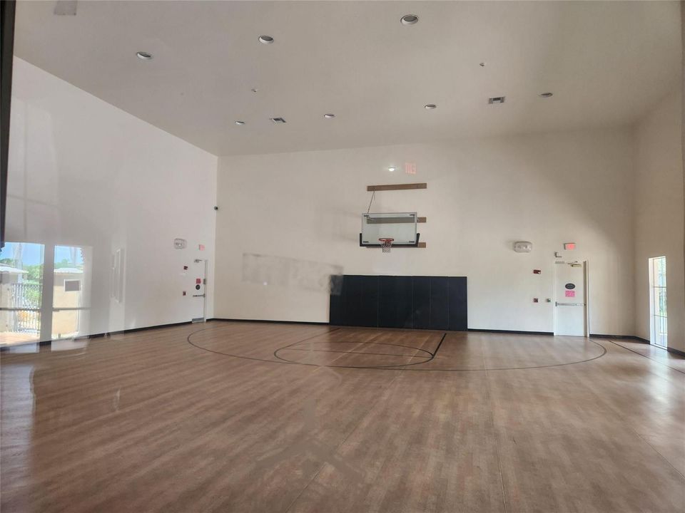 Indoor basketball court