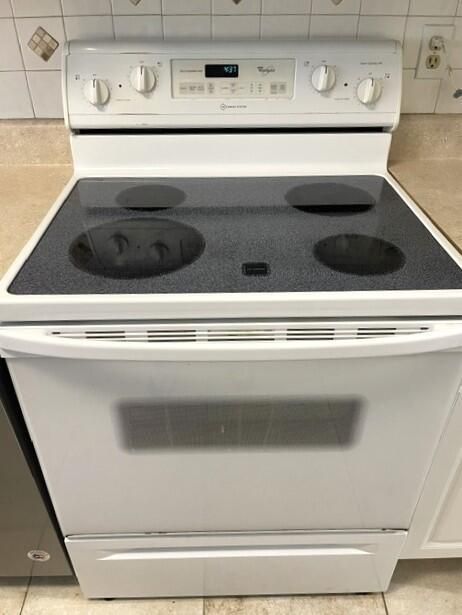 Glass top stove