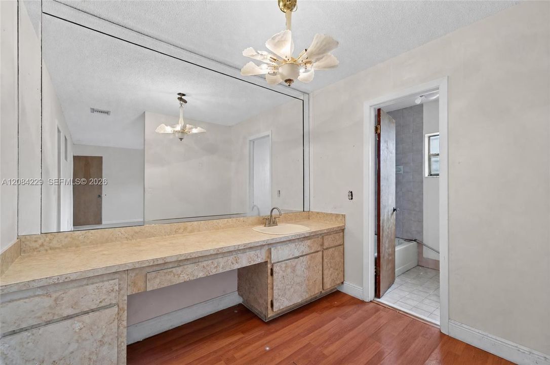 Main bathroom vanity area