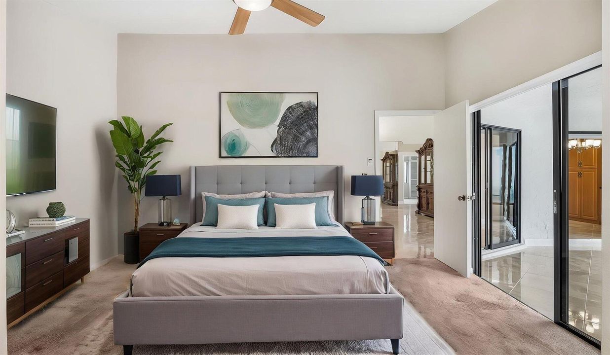 Virtually Staged Primary Suite
