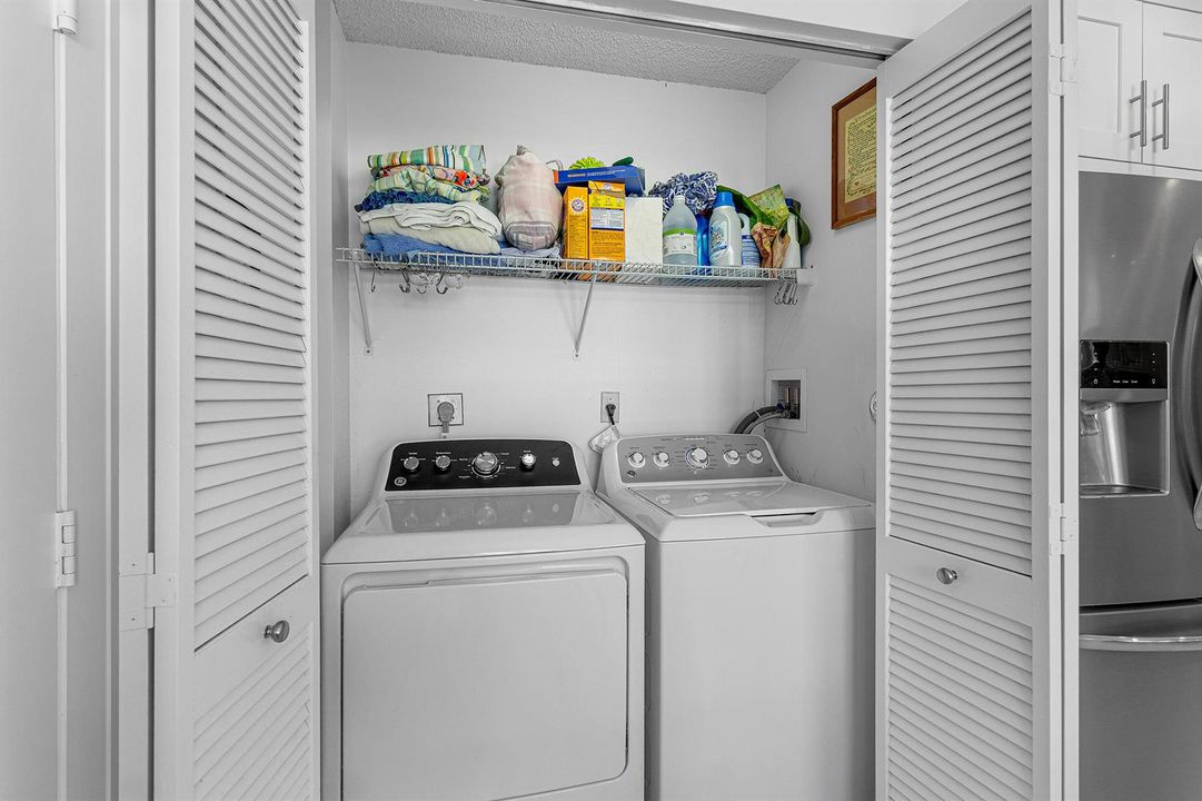 Laundry Area with new dryer