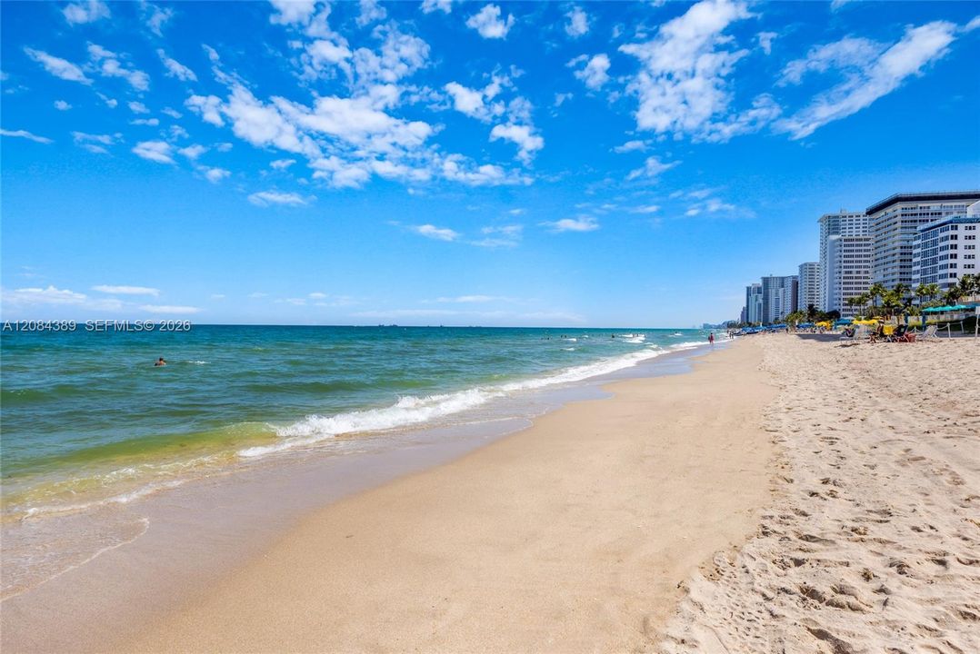 Beach area from building