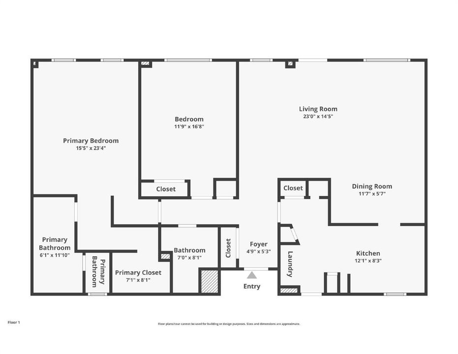 Spacious floor plan