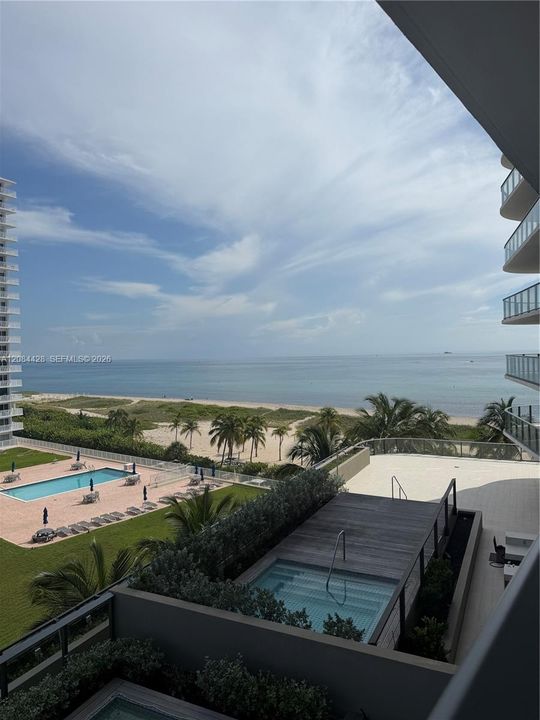 Ocean and beach views from the residence.