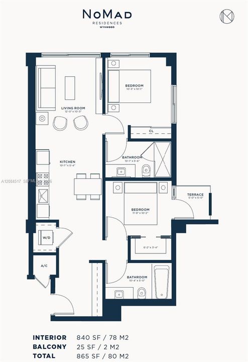 For Sale: $1,100,000 (2 beds, 2 baths, 840 Square Feet)