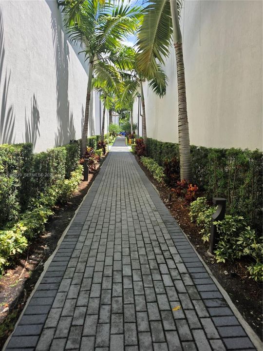 CORNER OF UNIT WALK WAY