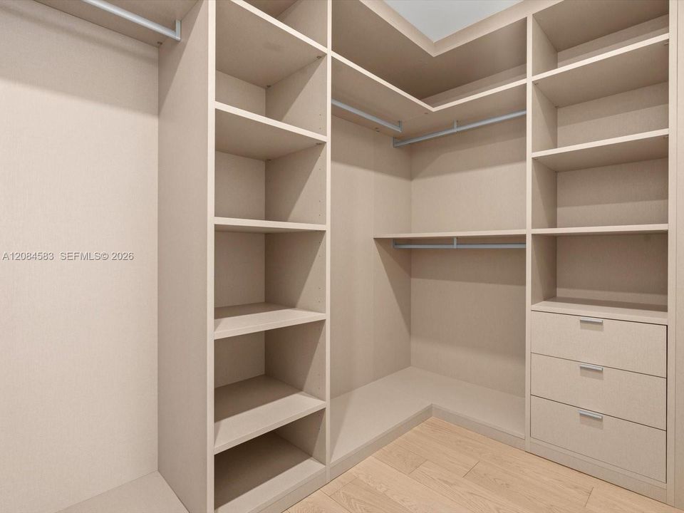 Custom built-out walk-in closet