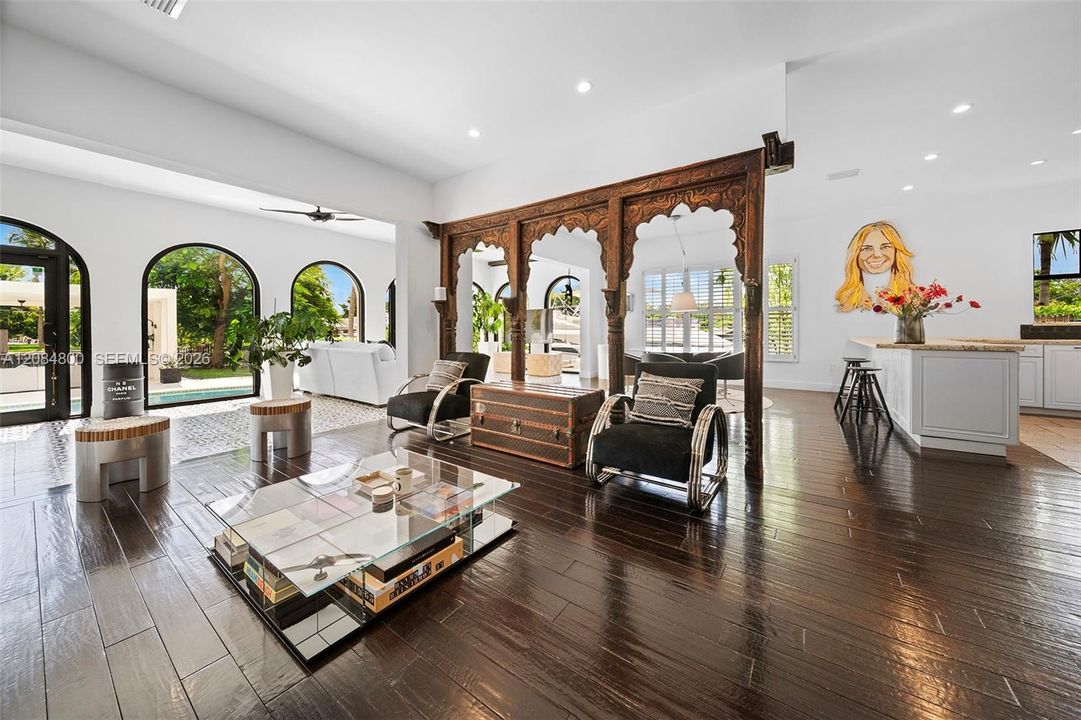 Open living, dining and kitchen — one flowing space, each with its own character