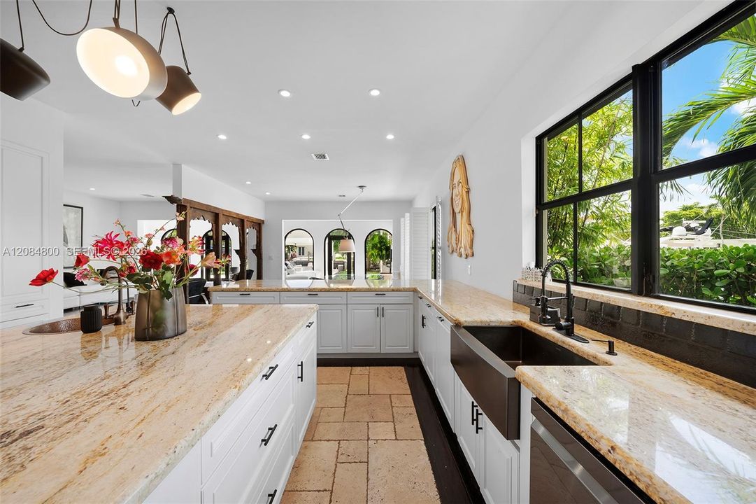 A chef's kitchen integrated into the heart of the home.
