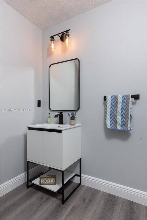 Half Bathroom downstairs remodeled.