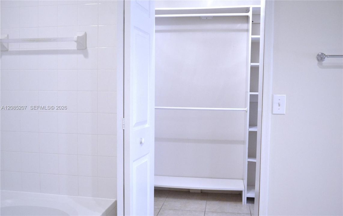 Bathroom entrance to Walking Closet