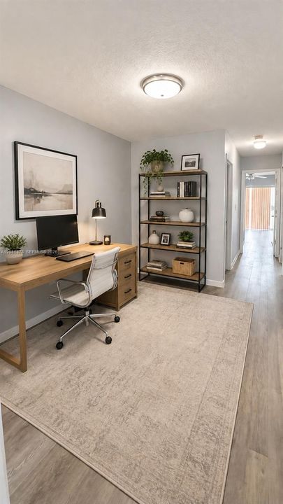Office virtually staged