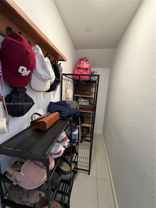 Closet under stairs